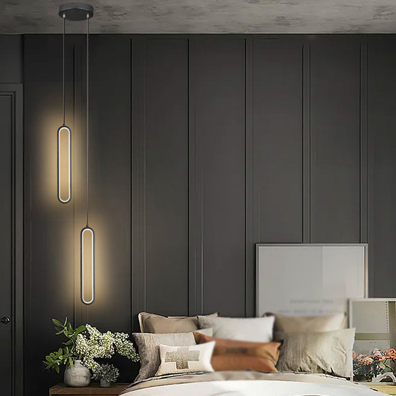 Chambre à coucher en suspension d'éclairage minimalisme kit de pendentif linéaire pour chambre à coucher