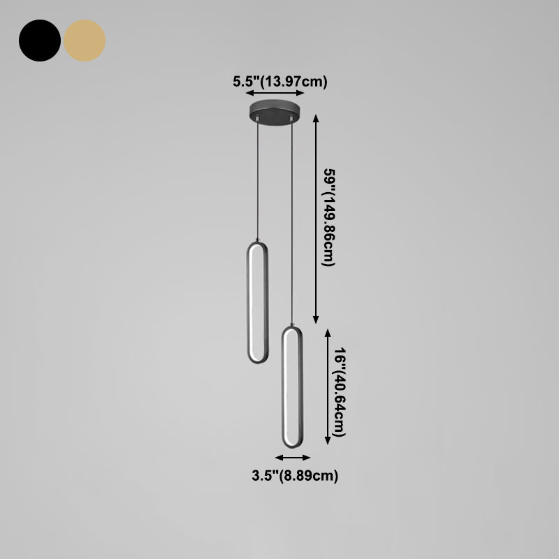 Chambre à coucher en suspension d'éclairage minimalisme kit de pendentif linéaire pour chambre à coucher