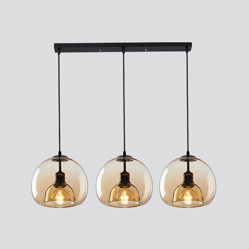 Global Hanging Light Kit Glass 1-Light Modern Modern plafond Light for Dining Room