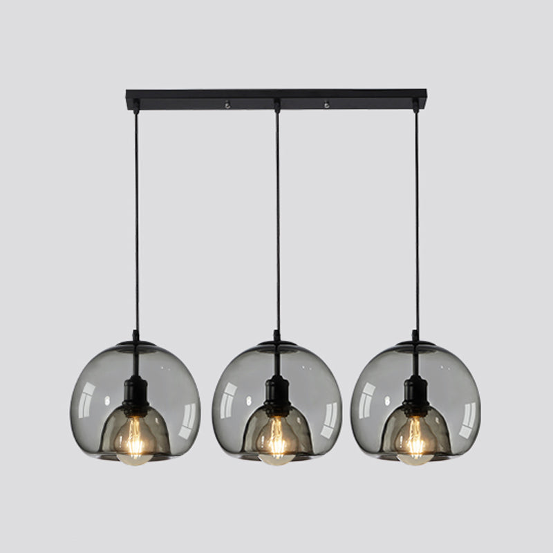 Global Hanging Light Kit Glass 1-Light Modern Modern plafond Light for Dining Room