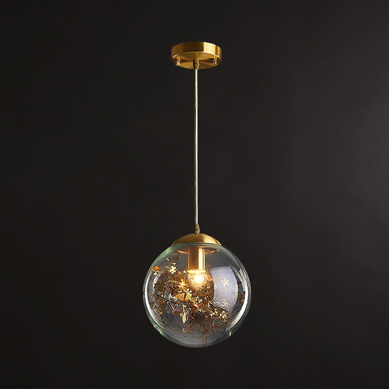 Forme sphérique de style moderne Sanging Sconce Glass 1 Pendante lumineuse pour balcon