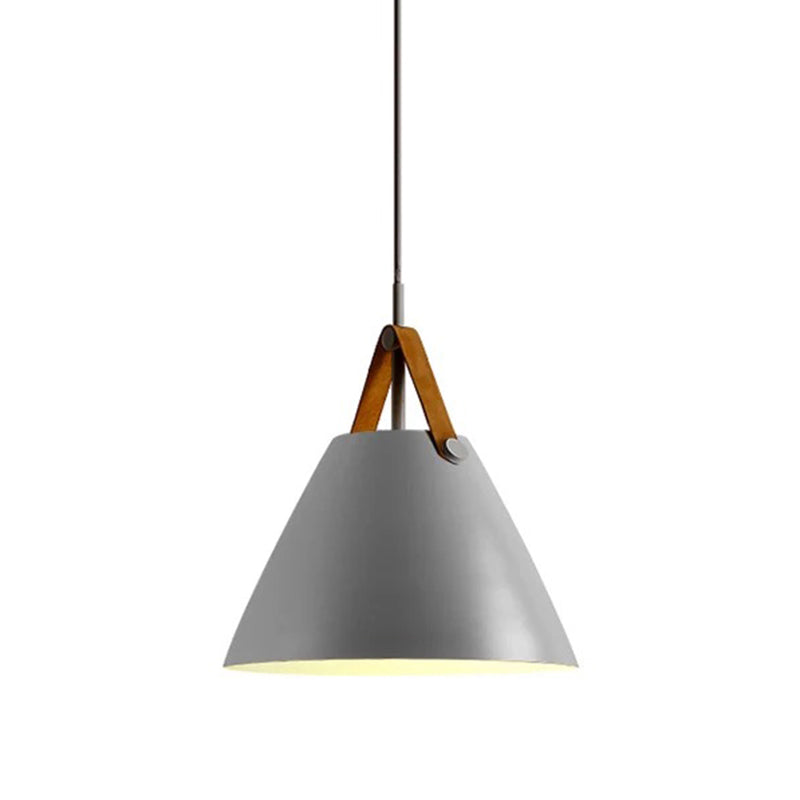 Forme du cône de style moderne Métal de lampe de suspension 1 Lumières éclairées pour le café