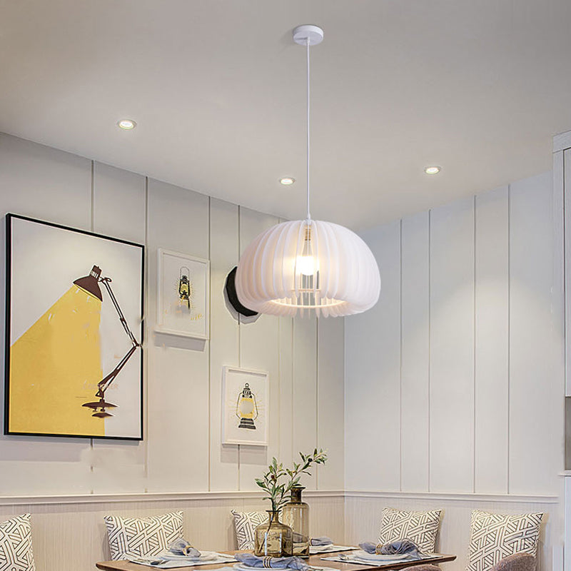 Forme de citrouille de style moderne Hanging Sconce Metal 1 Pendante lumineuse pour salle à manger