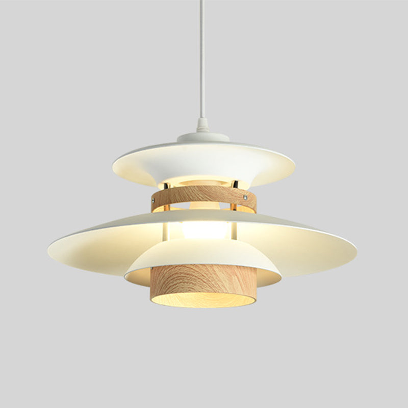 Éclairage suspendu de forme unique Métal de style moderne 1 pendentif léger avec bois