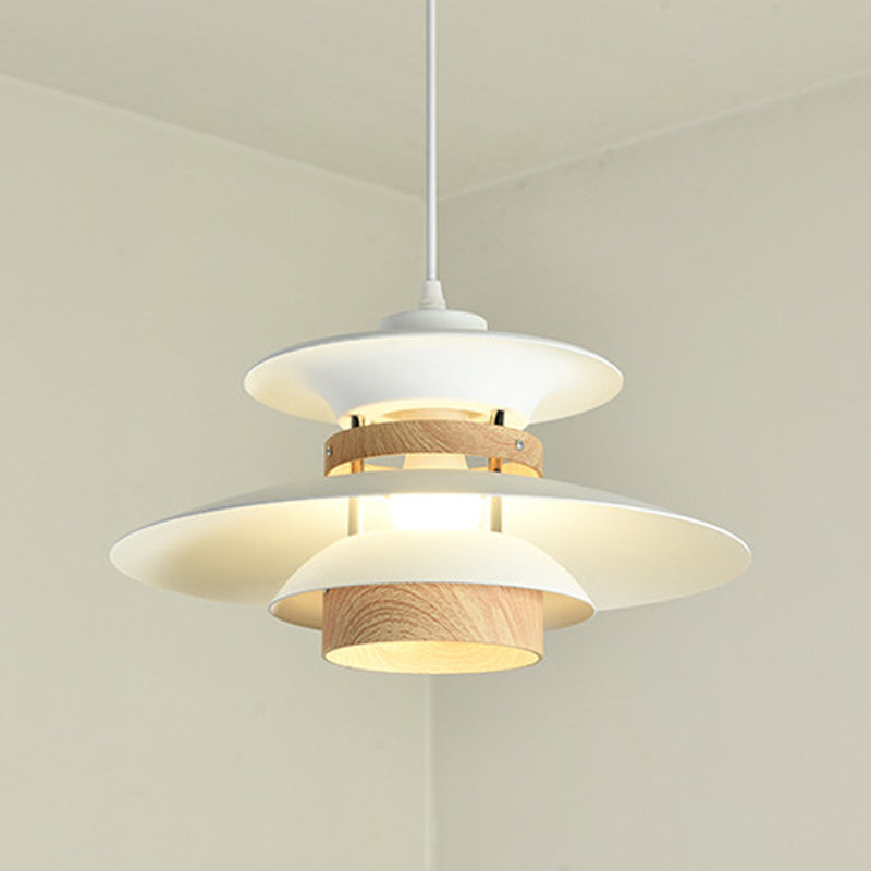 Éclairage suspendu de forme unique Métal de style moderne 1 pendentif léger avec bois