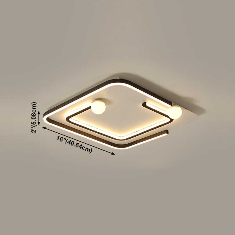 4 Lights Simplicity Flush Mount Lighting LED Flush Mounted Ceiling Lights for Dining Room