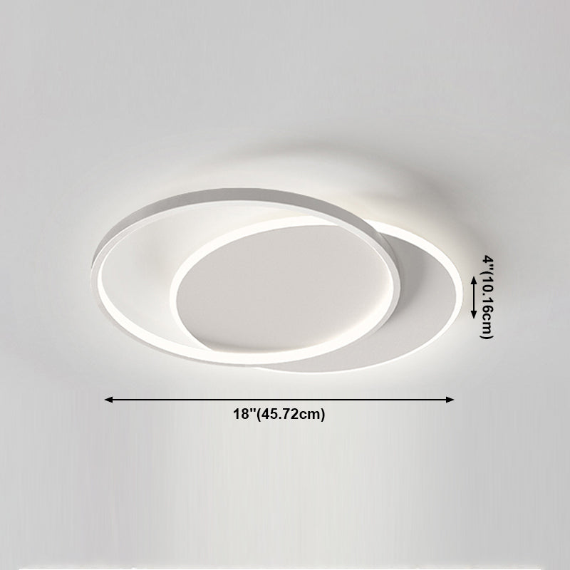 White Simplicity Flush Mount Lighting LED Flush Mounted Ceiling Lights for Dining Room