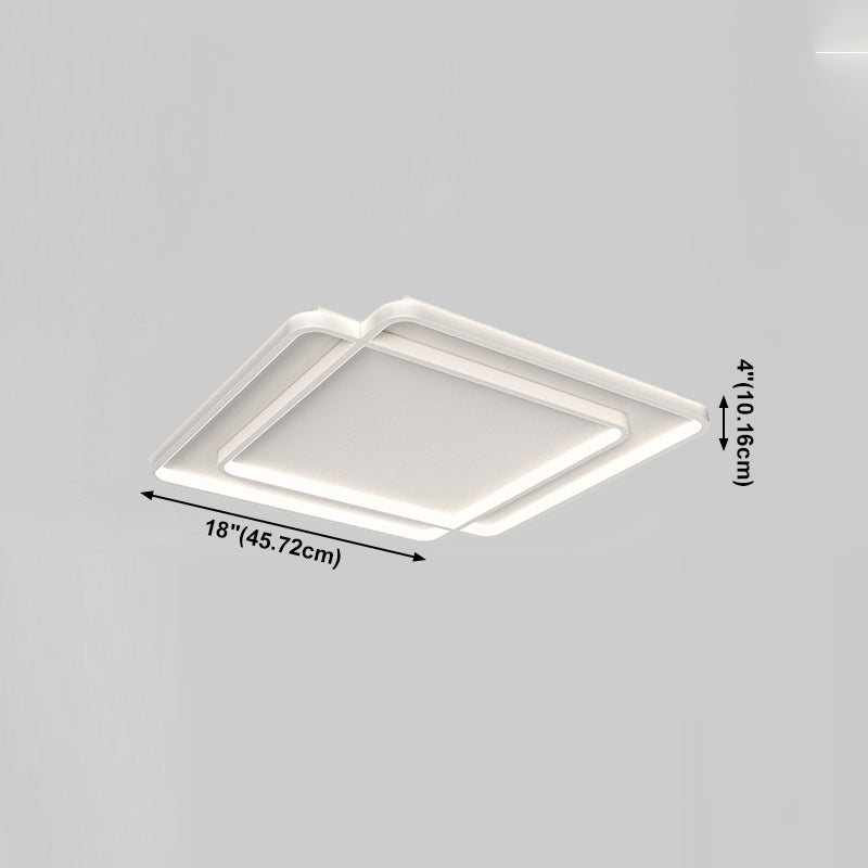 White Simplicity Flush Mount Lighting LED Flush Mounted Ceiling Lights for Dining Room