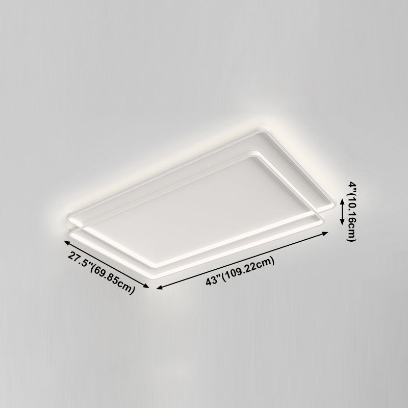 White Simplicity Flush Mount Lighting LED Flush Mounted Ceiling Lights for Dining Room
