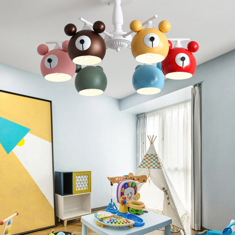 Modern Style Chandelier Light Nordic Macaron Metal Pendant Light for Living Room