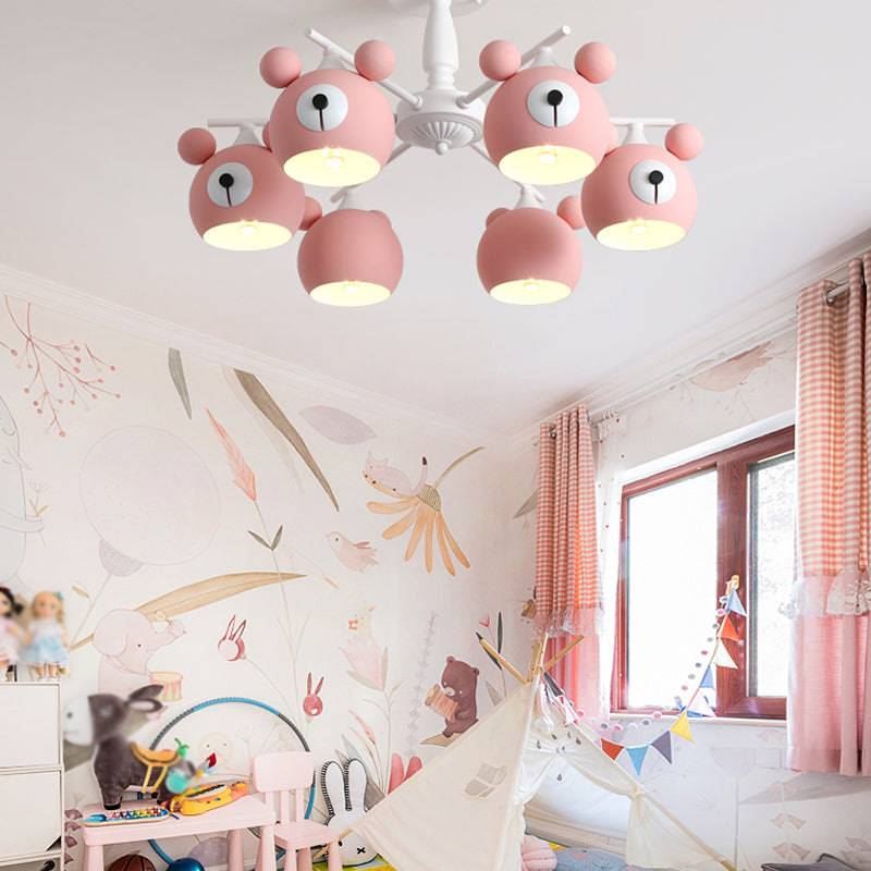 Modern Style Chandelier Light Nordic Macaron Metal Pendant Light for Living Room