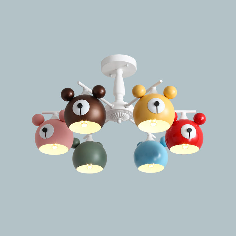 Modern Style Chandelier Light Nordic Macaron Metal Pendant Light for Living Room