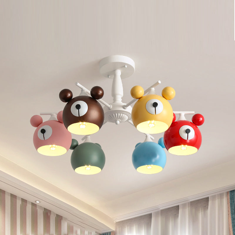 Modern Style Chandelier Light Nordic Macaron Metal Pendant Light for Living Room