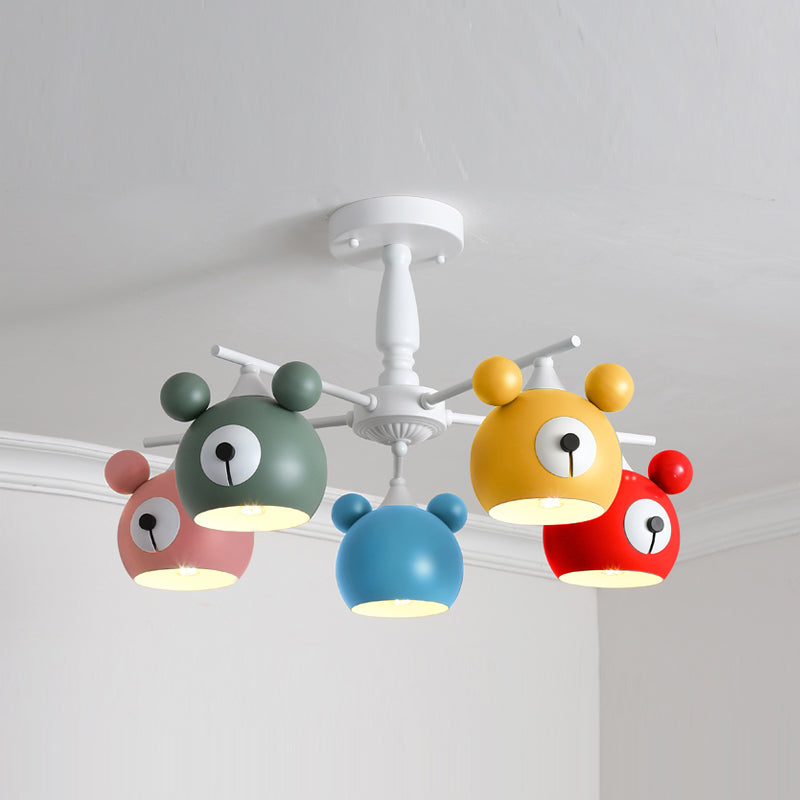 Modern Style Chandelier Light Nordic Macaron Metal Pendant Light for Living Room