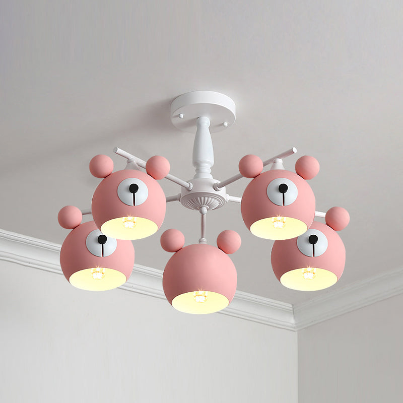 Modern Style Chandelier Light Nordic Macaron Metal Pendant Light for Living Room