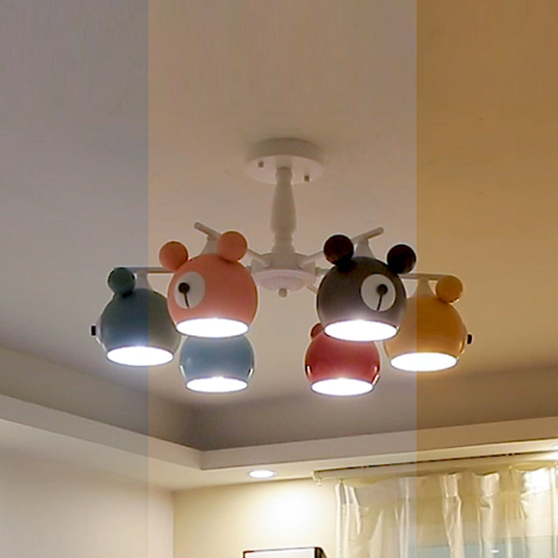 Modern Style Chandelier Light Nordic Macaron Metal Pendant Light for Living Room