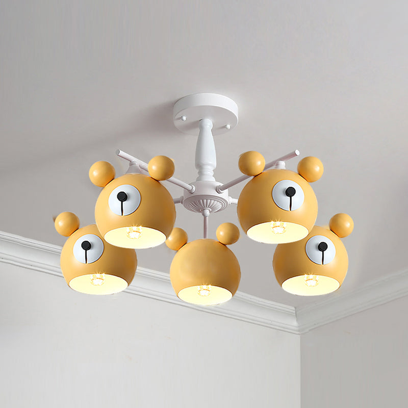 Modern Style Chandelier Light Nordic Macaron Metal Pendant Light for Living Room