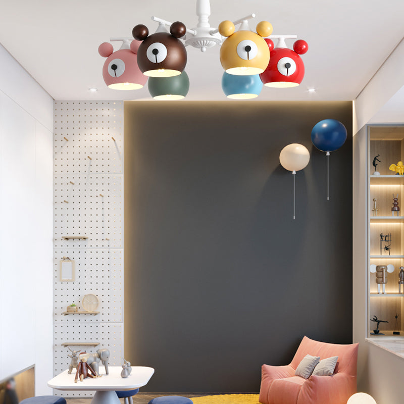 Modern Style Chandelier Light Nordic Macaron Metal Pendant Light for Living Room