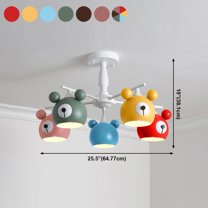 Modern Style Chandelier Light Nordic Macaron Metal Pendant Light for Living Room