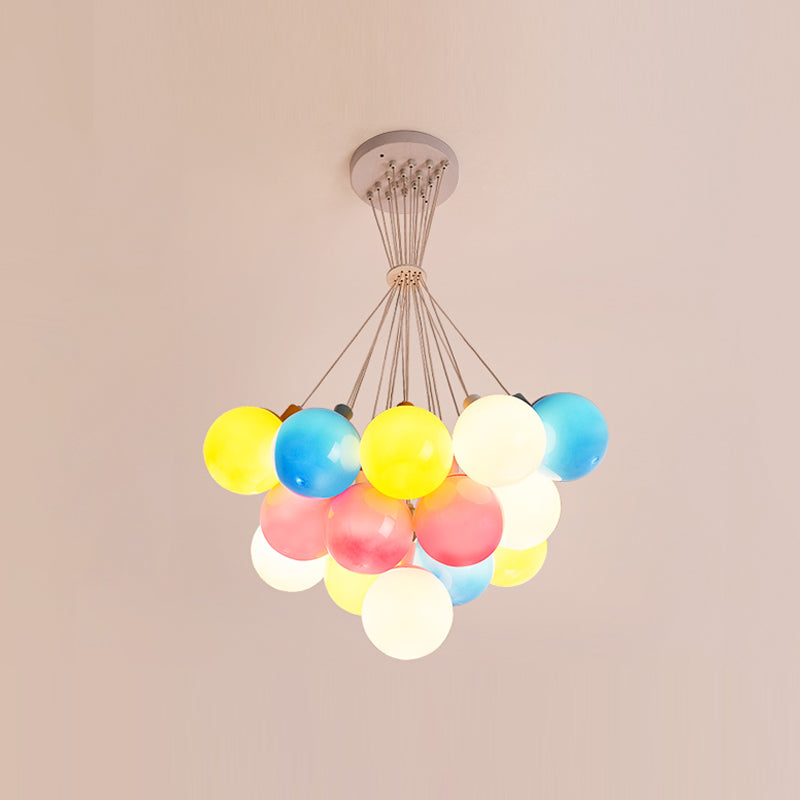 Balloon Colored Chandelier Light Simplicity Acrylic Pendant Light for Child Room
