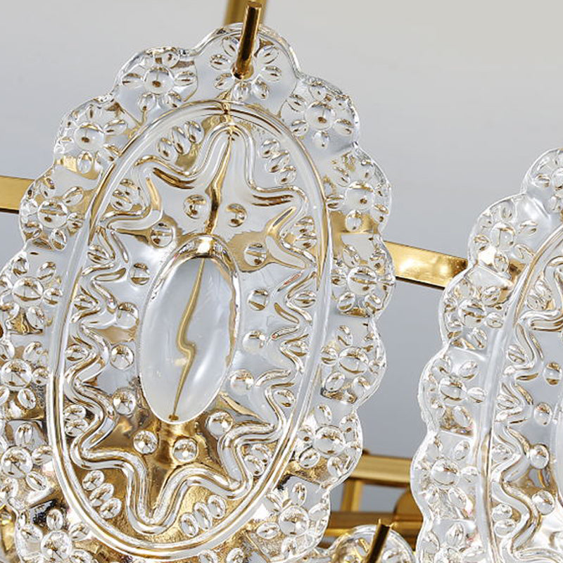 Glass Shade Hanging Light Modern Style Pendant Light Fixture for Living Room