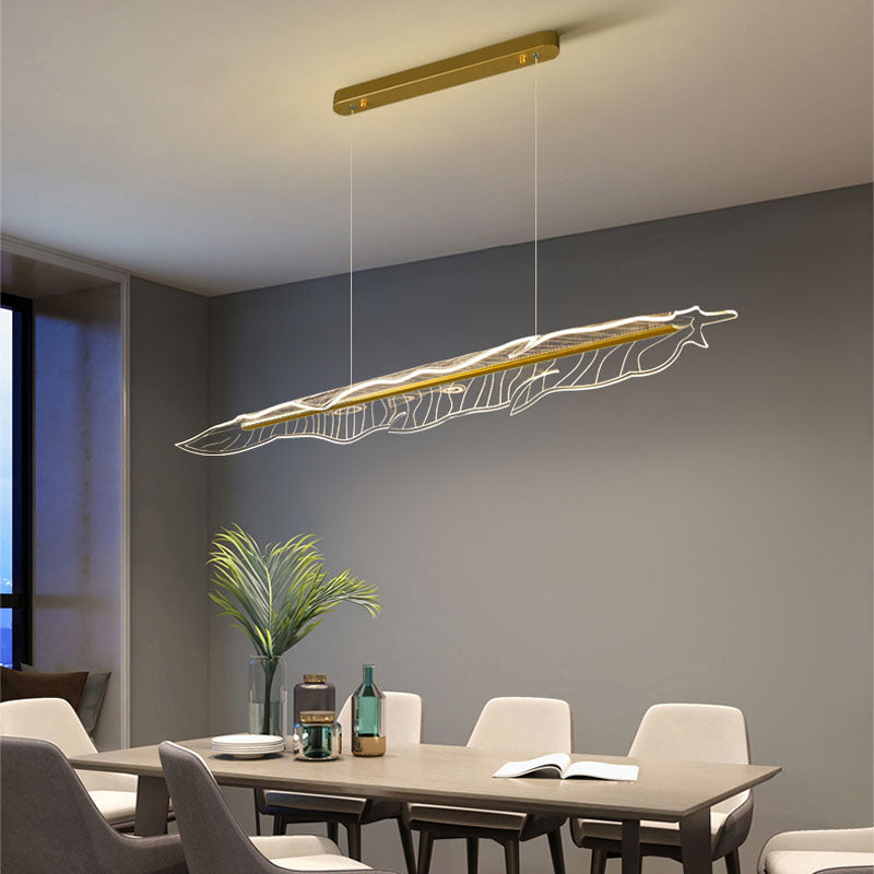 Moderne Inselanhänger Lampen 1-Licht-Restaurant Hängende Leuchten mit Acrylschatten