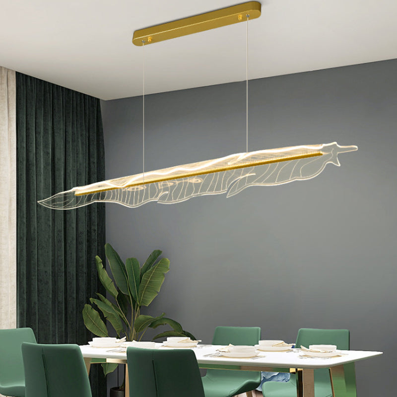 Moderne Inselanhänger Lampen 1-Licht-Restaurant Hängende Leuchten mit Acrylschatten