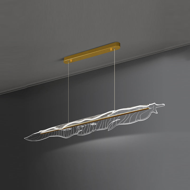 Moderne Inselanhänger Lampen 1-Licht-Restaurant Hängende Leuchten mit Acrylschatten