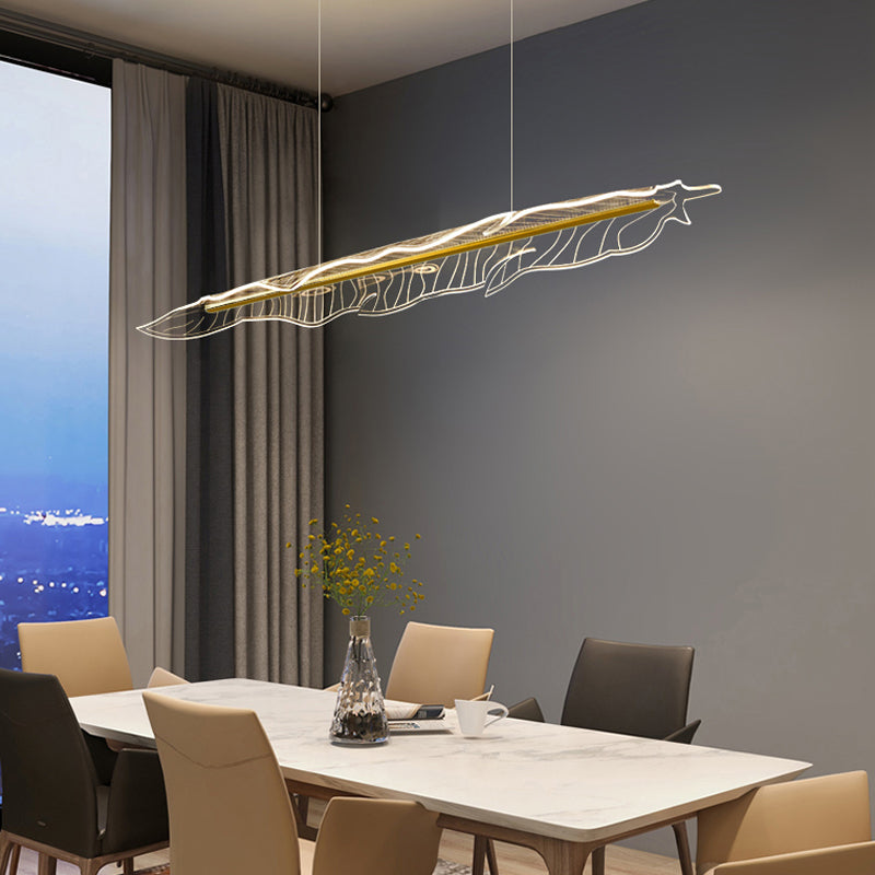 Moderne Inselanhänger Lampen 1-Licht-Restaurant Hängende Leuchten mit Acrylschatten