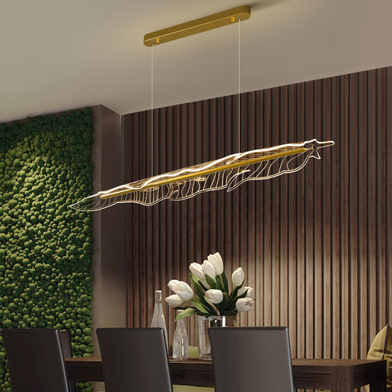 Moderne Inselanhänger Lampen 1-Licht-Restaurant Hängende Leuchten mit Acrylschatten