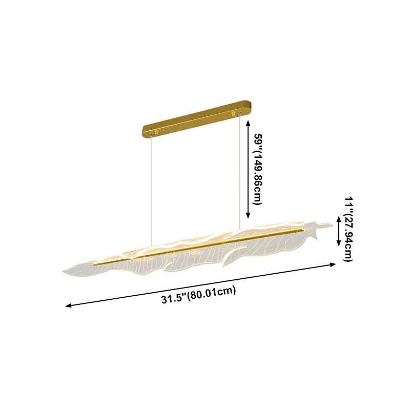Moderne Inselanhänger Lampen 1-Licht-Restaurant Hängende Leuchten mit Acrylschatten