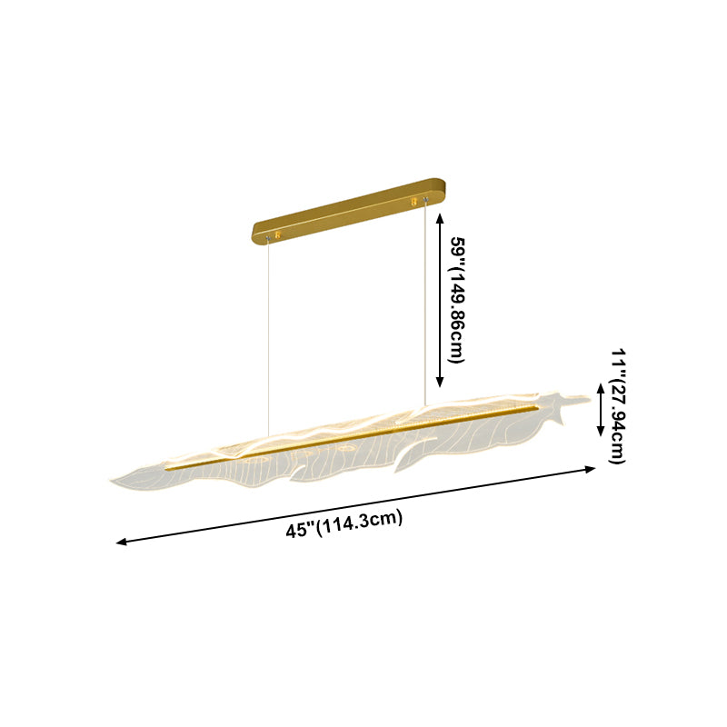 Moderne Inselanhänger Lampen 1-Licht-Restaurant Hängende Leuchten mit Acrylschatten