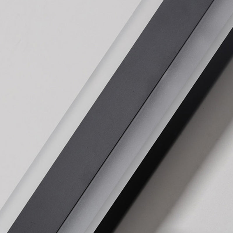 Application murale noire de style nordique Lumière murale à LED droite avec de l'aluminium pour l'extérieur