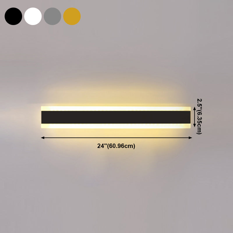 Nordic Style Wandleuchte gerade LED -Wandleuchte mit Metall für Hotel