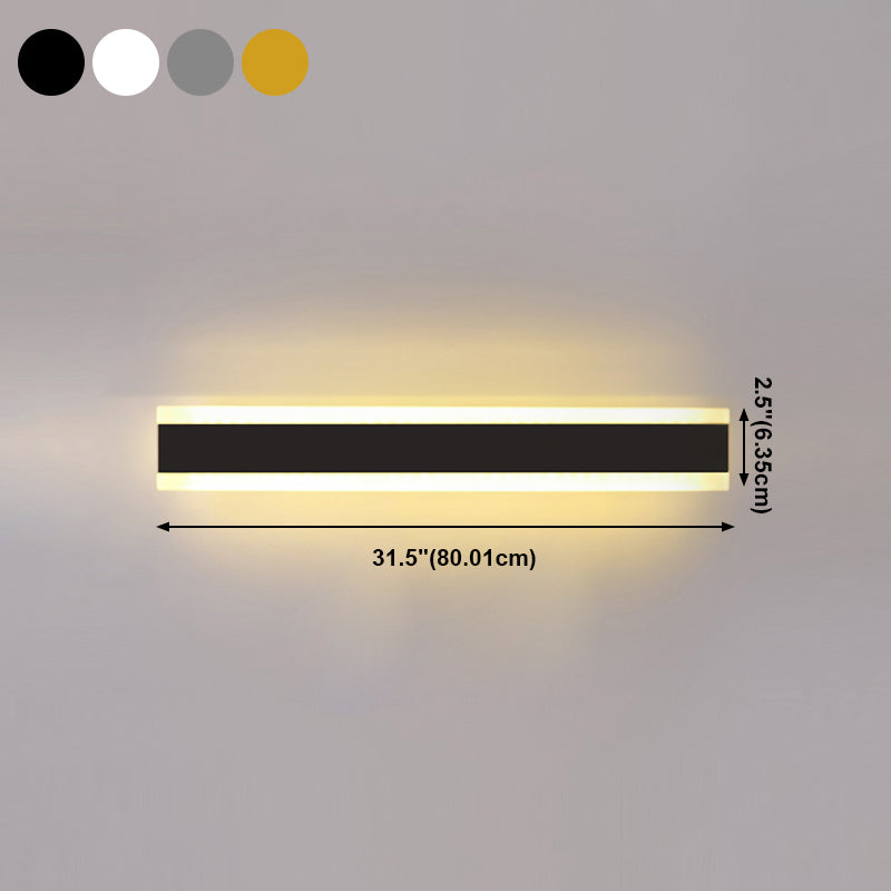 Nordic Style Wandleuchte gerade LED -Wandleuchte mit Metall für Hotel