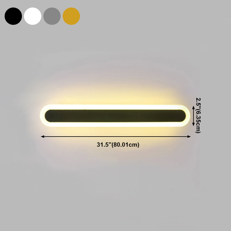 Nordic Style Wandleuchte gerade LED -Wandleuchte mit Metall für Hotel