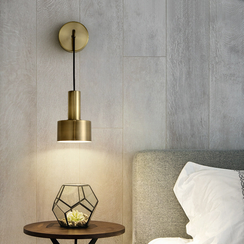 Moderner Stil Wandleuder Zylinderform 1 Lichtwandlicht mit Metall für Schlafzimmer