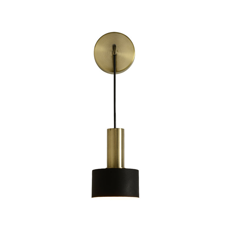 Moderner Stil Wandleuder Zylinderform 1 Lichtwandlicht mit Metall für Schlafzimmer