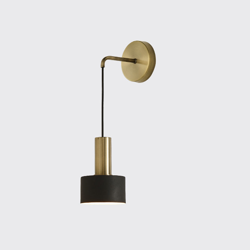 Moderner Stil Wandleuder Zylinderform 1 Lichtwandlicht mit Metall für Schlafzimmer