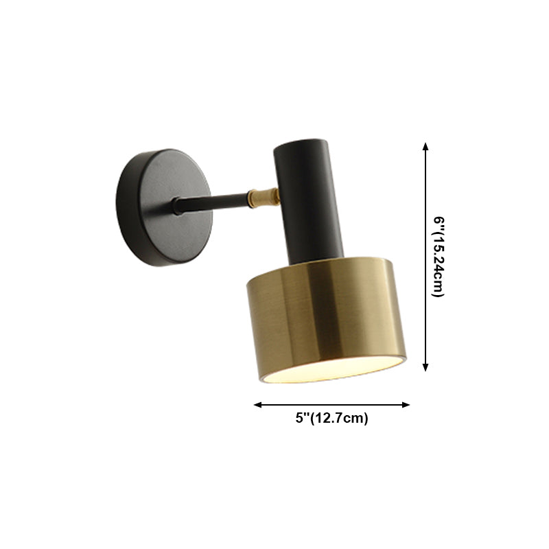 Moderner Stil Wandleuder Zylinderform 1 Lichtwandlicht mit Metall für Schlafzimmer