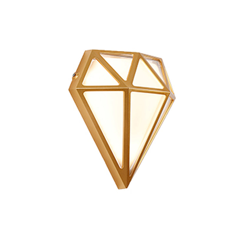 Zeitgenössischer Stil Wandleuchte Gold Diamant Form Wandleuchte für Schlafzimmer