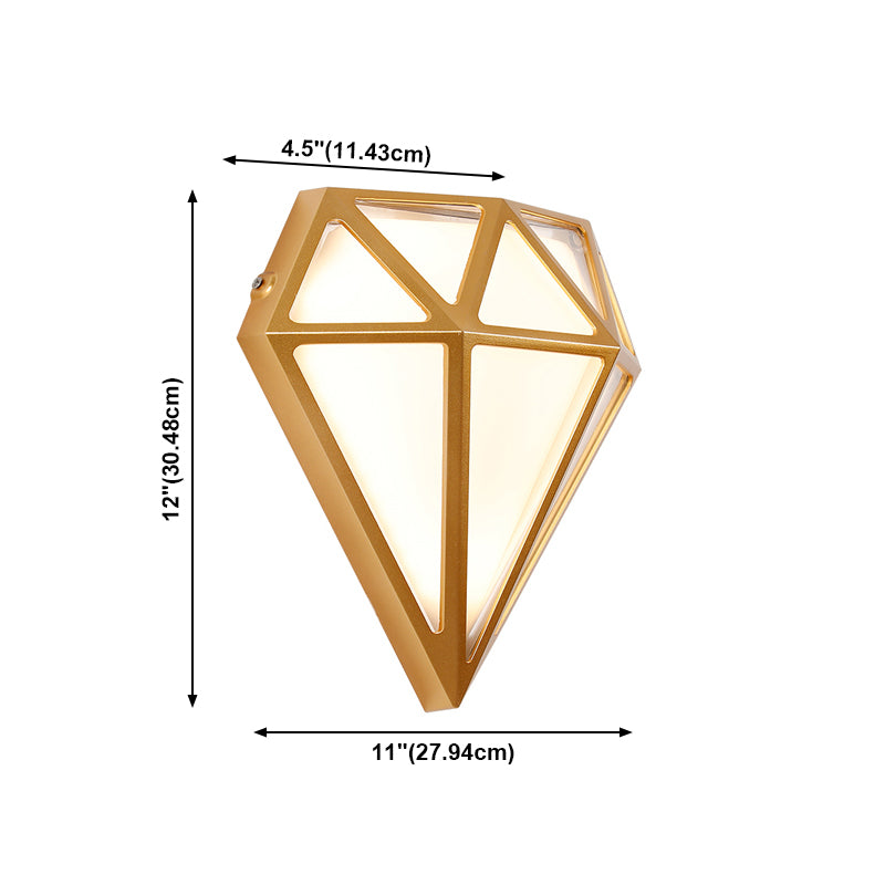 Zeitgenössischer Stil Wandleuchte Gold Diamant Form Wandleuchte für Schlafzimmer