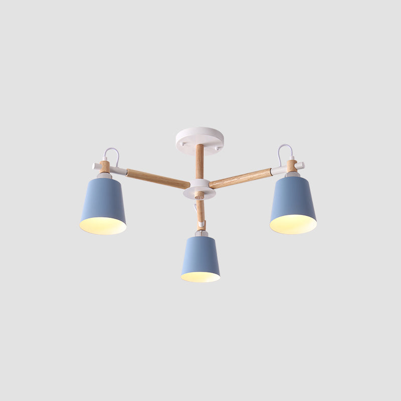 Minimalist Macaron Hanging Light Metal Hanging Chandelier for Sitting Room