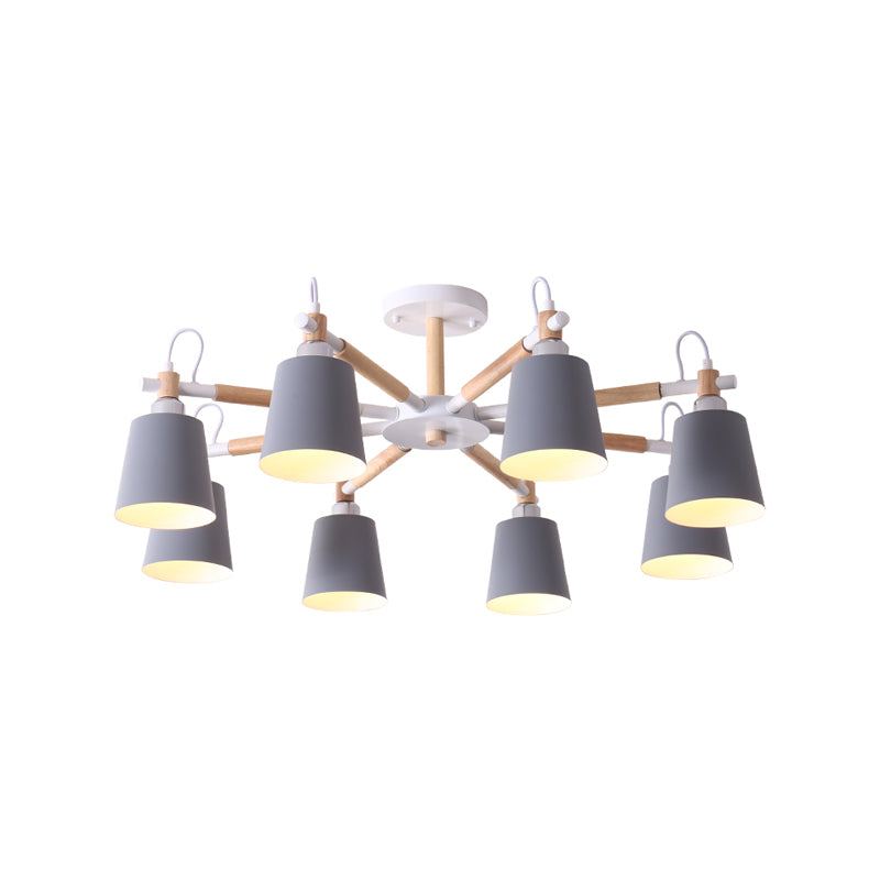 Minimalist Macaron Hanging Light Metal Hanging Chandelier for Sitting Room