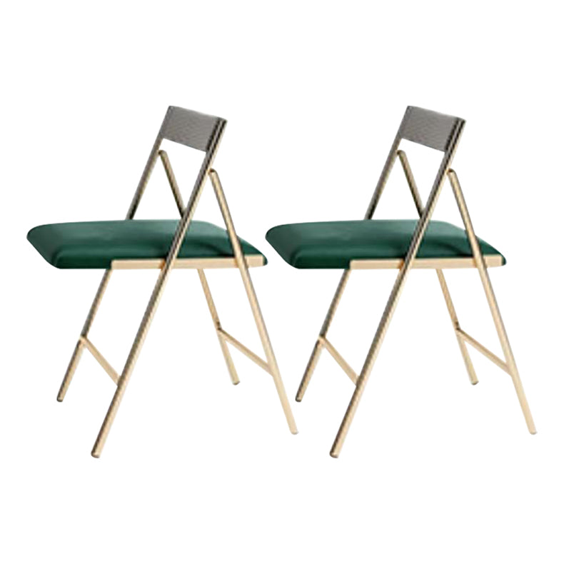 1/2/5 Pcs Metal Modern Dining Set with Rectangle Table and Foldable Chairs Dinette Set