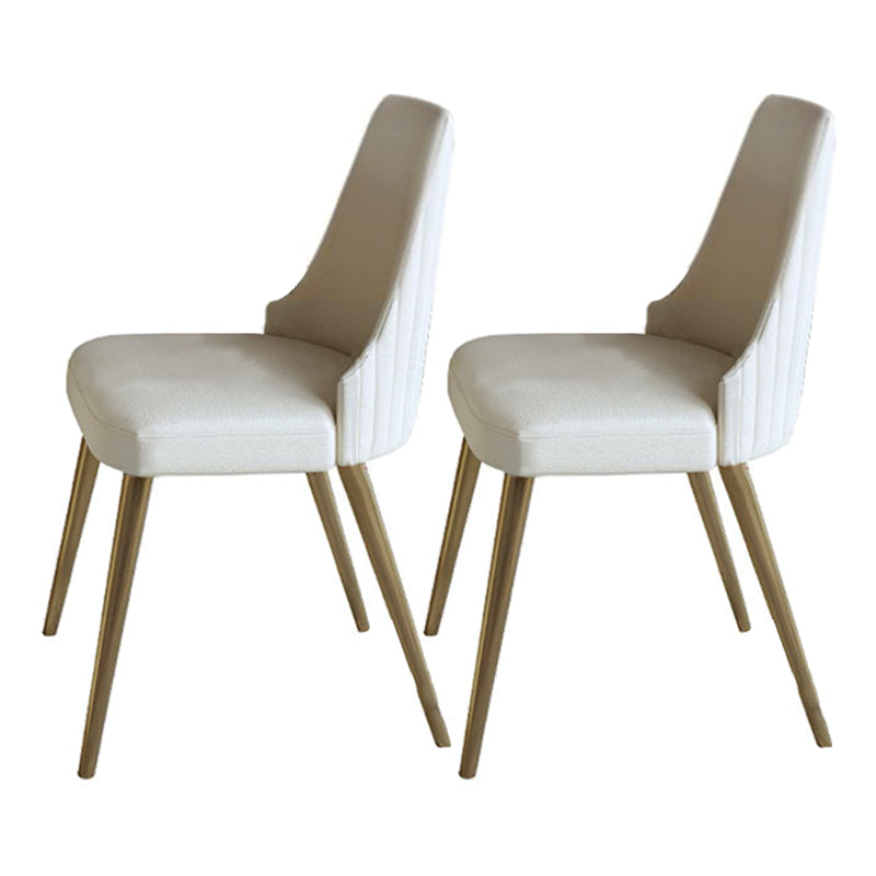 Nordic 1/2/5 Pieces Dining Set with Stone Round Table and Leather Chairs Dining Set