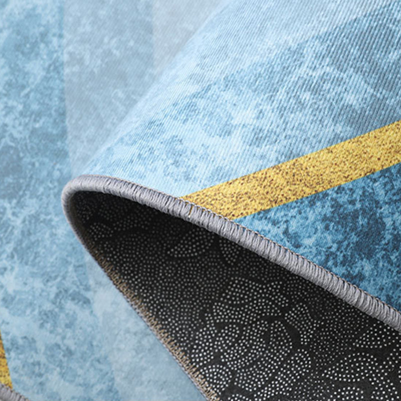 Red Bohemian Rug Polyester Graphic Rug Washable Rug for Living Room