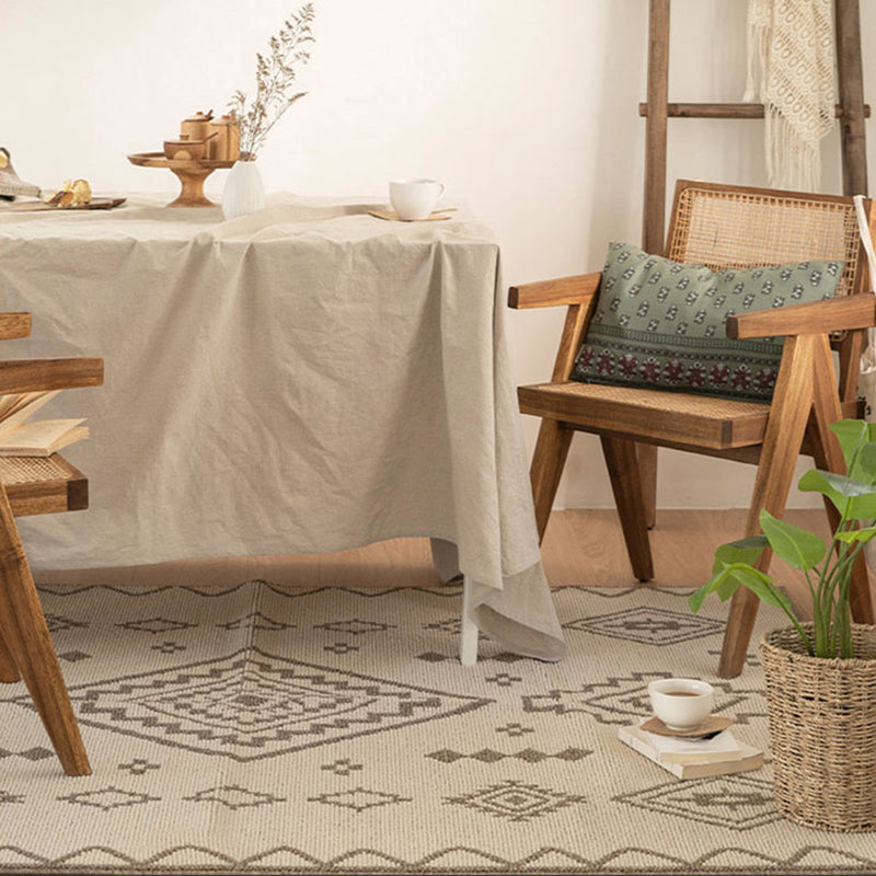 Tapis graphique en polyester beige tapis graphique en polyester pour le salon