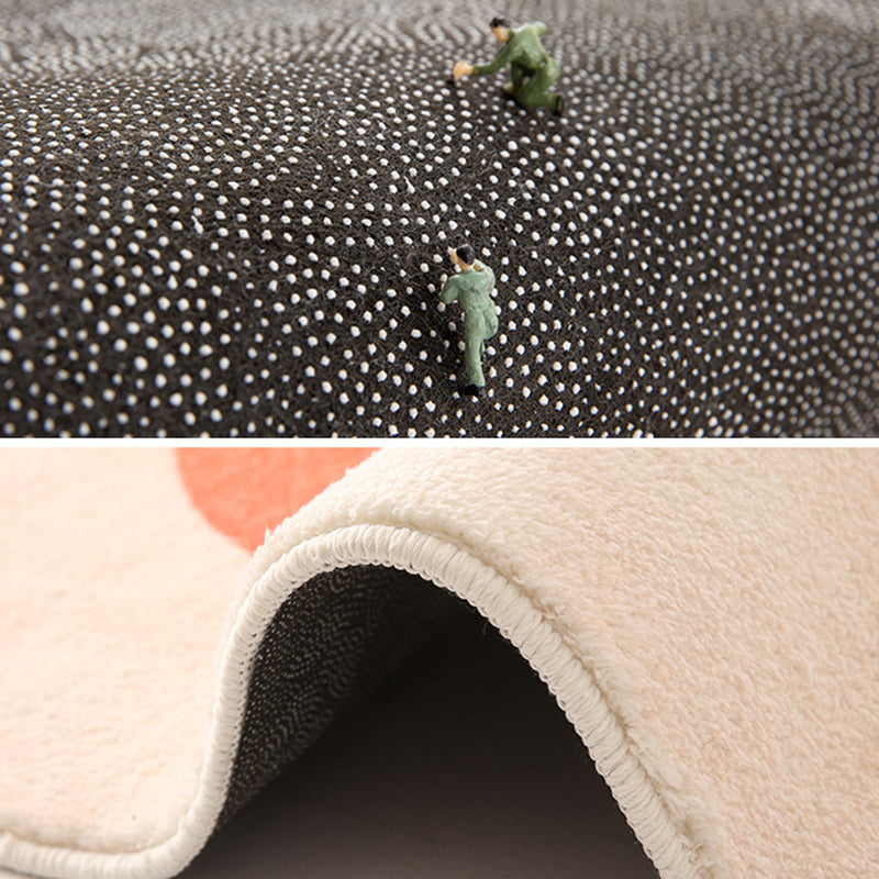 Rapis de pymordage de pyrout de polyester beige tapis lavable pour le salon pour le salon
