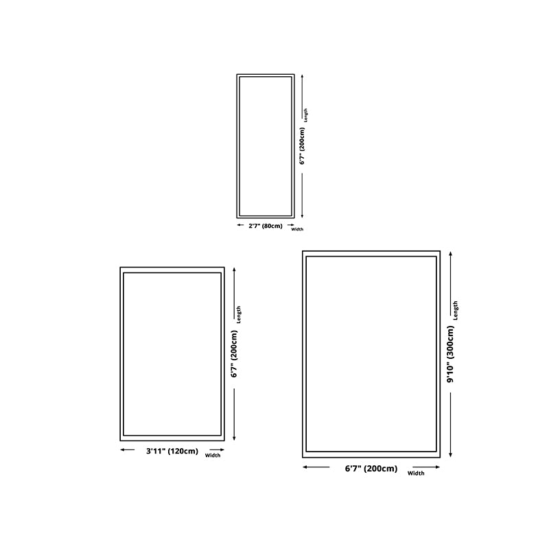 Beige Simple Rug Polyester Contrast Color Stripe Rug Washable Rug for Living Room